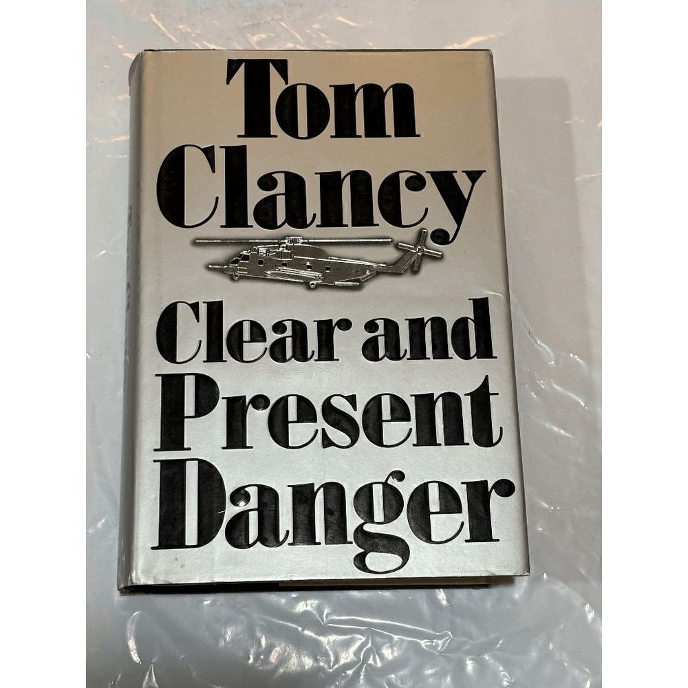 Tom Clancy CLEAR AND PRESENT DANGER‎ 1st ed/1st Print 1989 HC/DJ Very Good